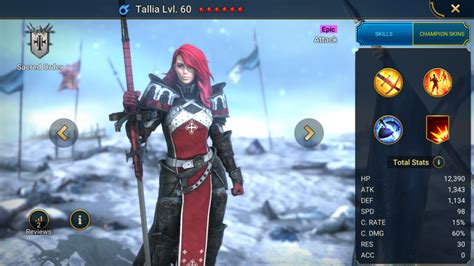 tallia raid|MEET THE CHAMPION: TALLIA